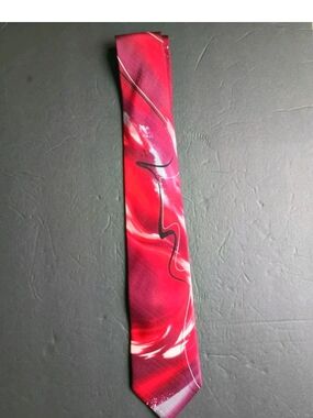 Jerry Garcia SNAKE IN JUGGLING SHOW Red Silk 61" Neck Tie